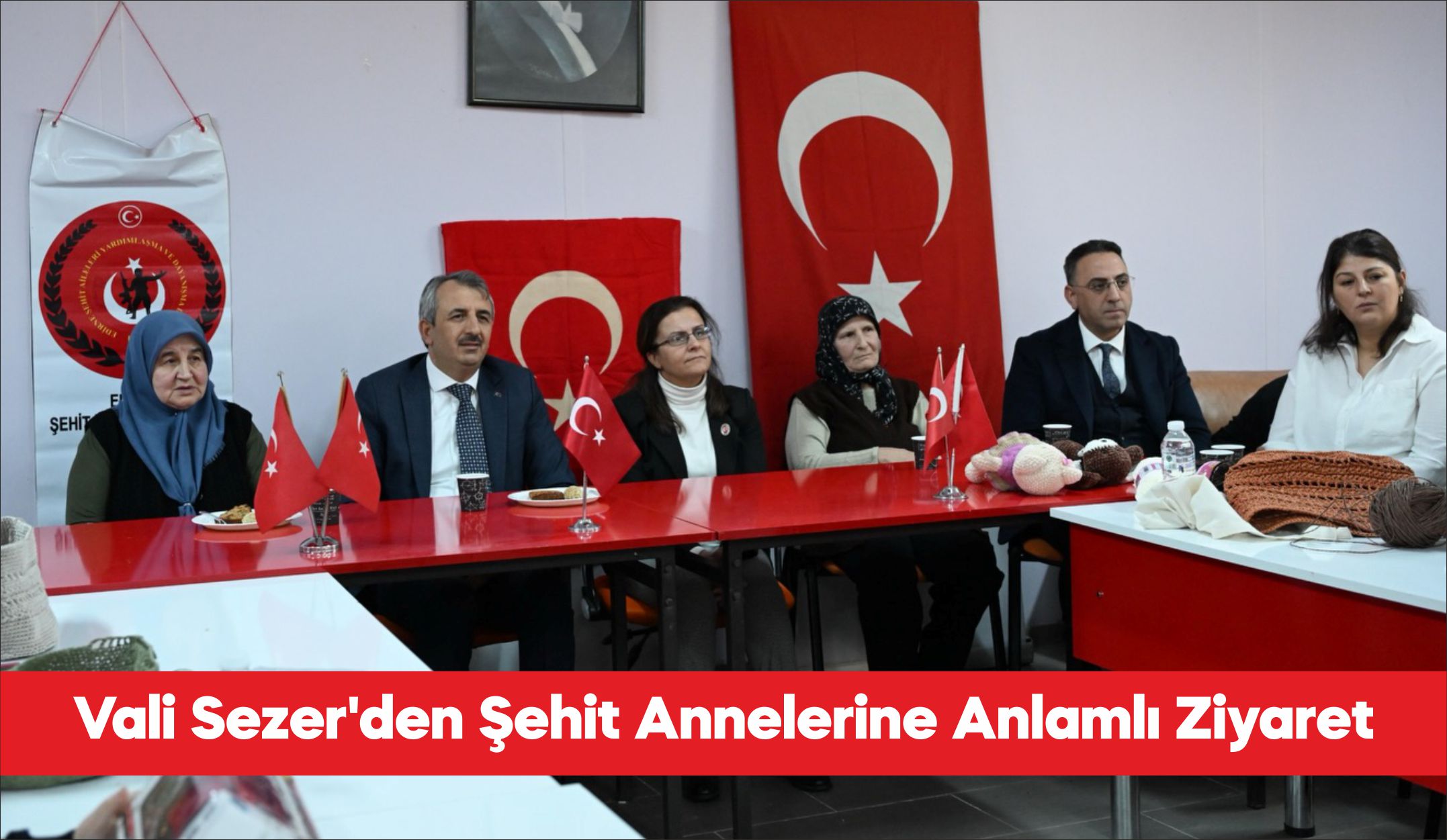 Edirne Valisi Yunus Sezer şehit anneleriyle bir araya geldi. Valilikten