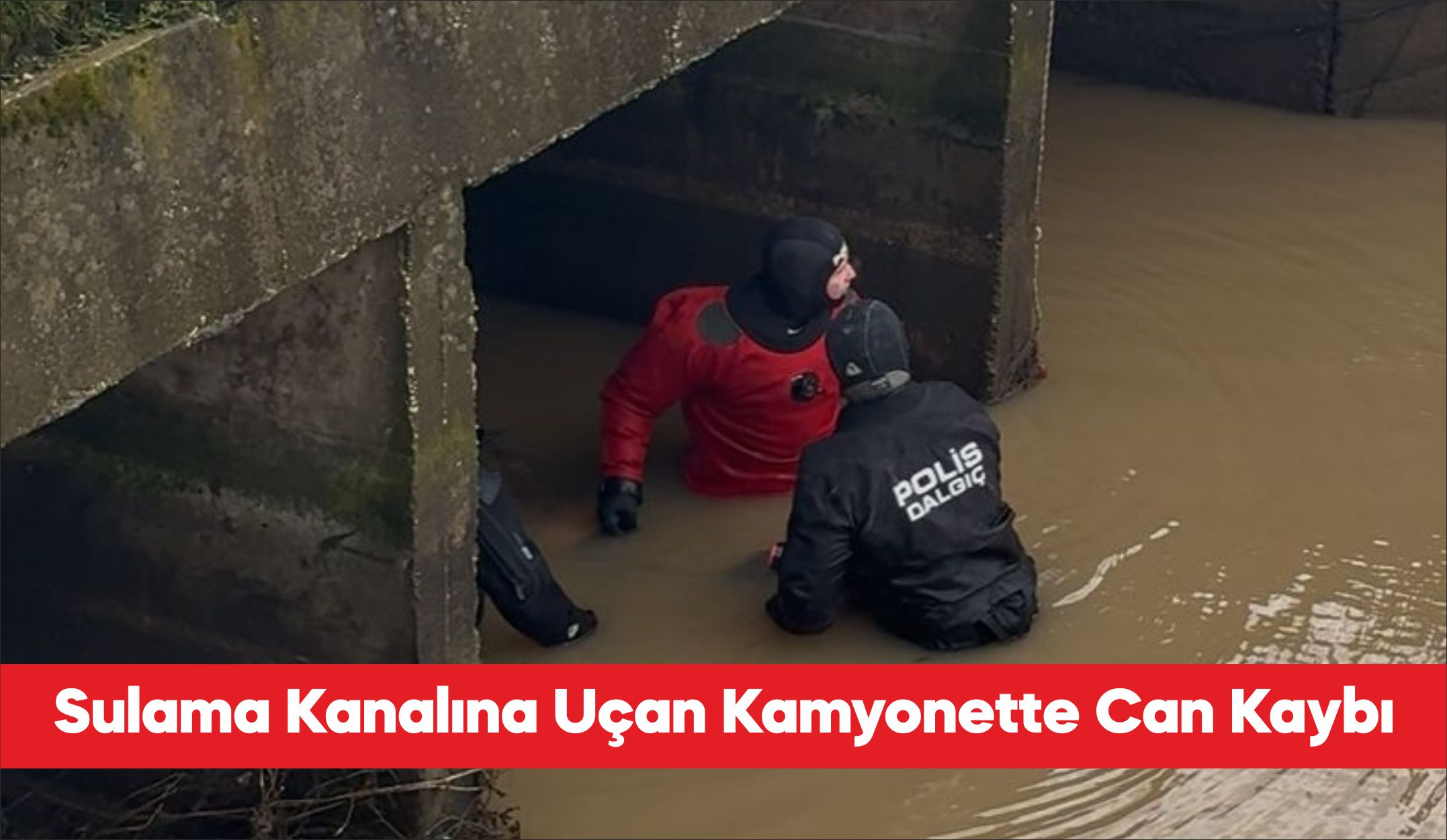 Edirne’nin İpsala ilçesinde sulama kanalına düşen kamyonetin sürücüsü hayatını kaybetti.