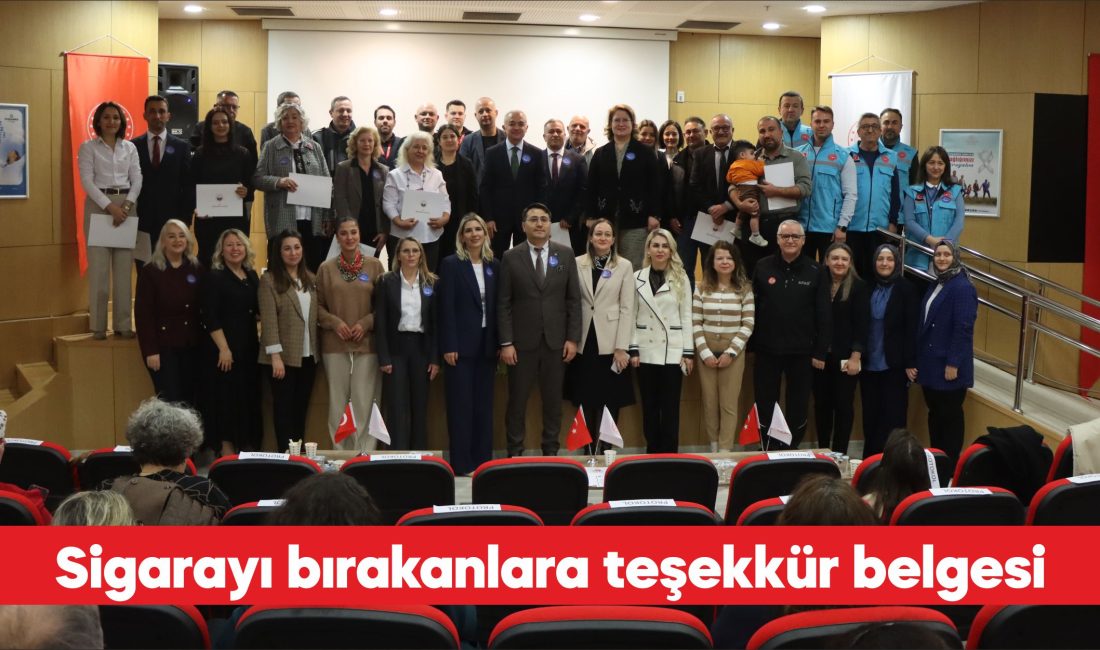 Kırklareli’nde Dünya Sigarayı Bırakma Günü dolayısıyla sigarayı bırakanlar için teşekkür