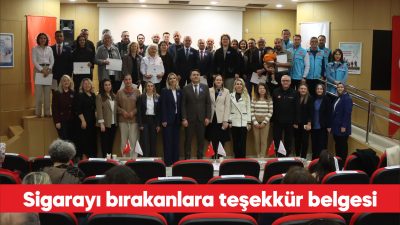 Kırklareli’nde Dünya Sigarayı Bırakma Günü dolayısıyla sigarayı bırakanlar için teşekkür