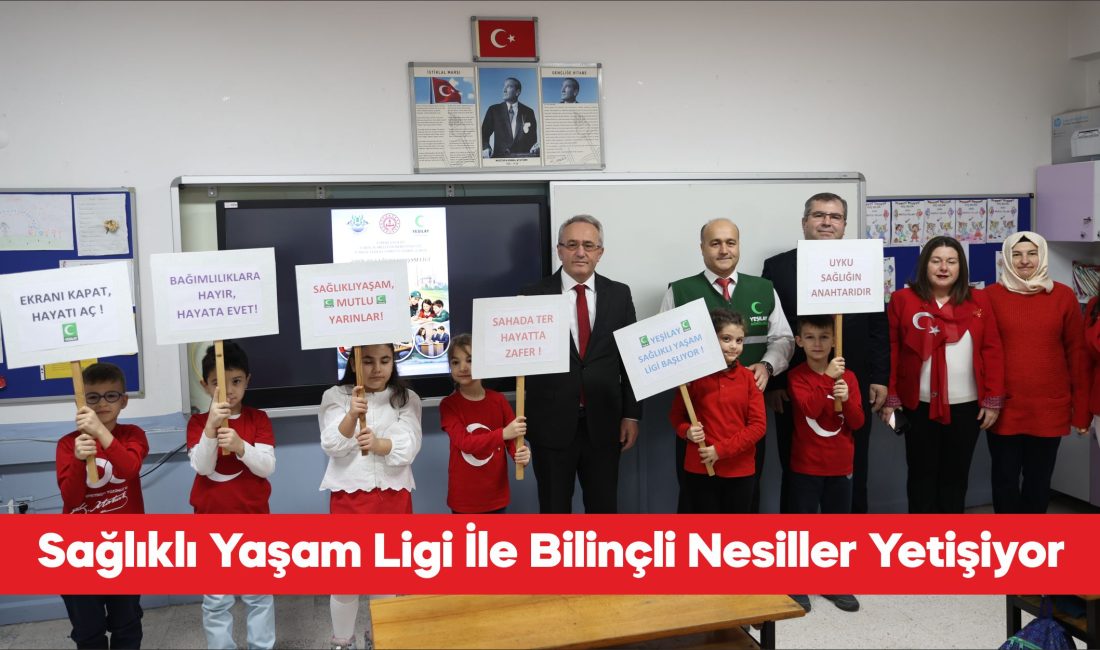 Edirne’de öğrencilere Yeşilay Sağlıklı Yaşam Ligi tanıtıldı. Edirne Milli Eğitim