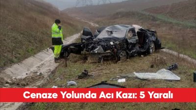 Çanakkale’nin Gelibolu ilçesinde, yakınlarının cenazesine gidenleri taşıyan otomobilin şarampole devrilmesi