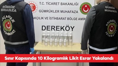 Bulgaristan’dan Türkiye’ye Dereköy Sınır Kapısı’ndan giriş yapan otomobilde yaklaşık 10