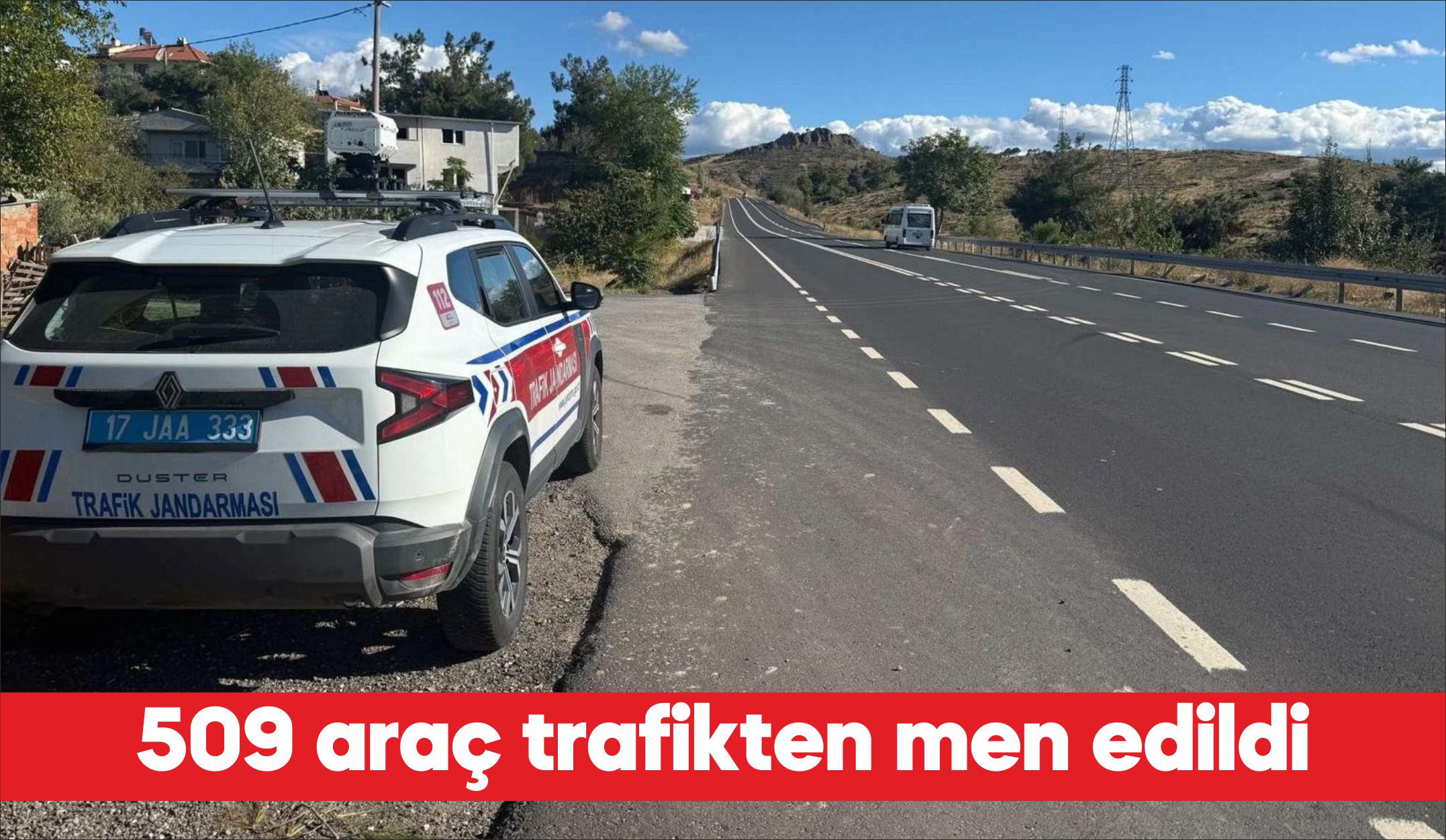 Çanakkale’de jandarma ekiplerince gerçekleştirilen trafik denetimlerinde geçen ay 509 araç