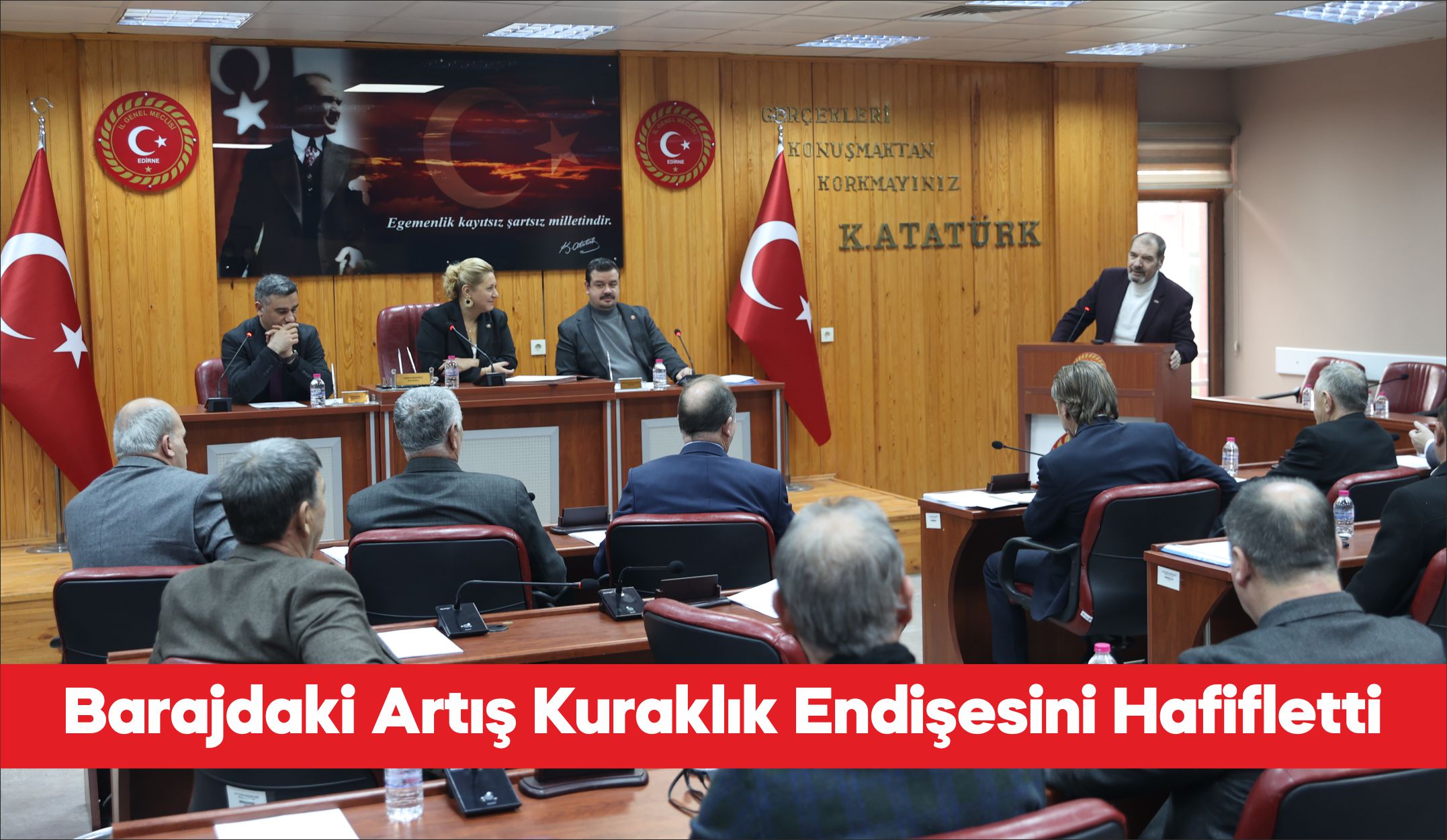 Edirne’de son günlerde etkili olan yağmurun ardından kar yağışı, baraj