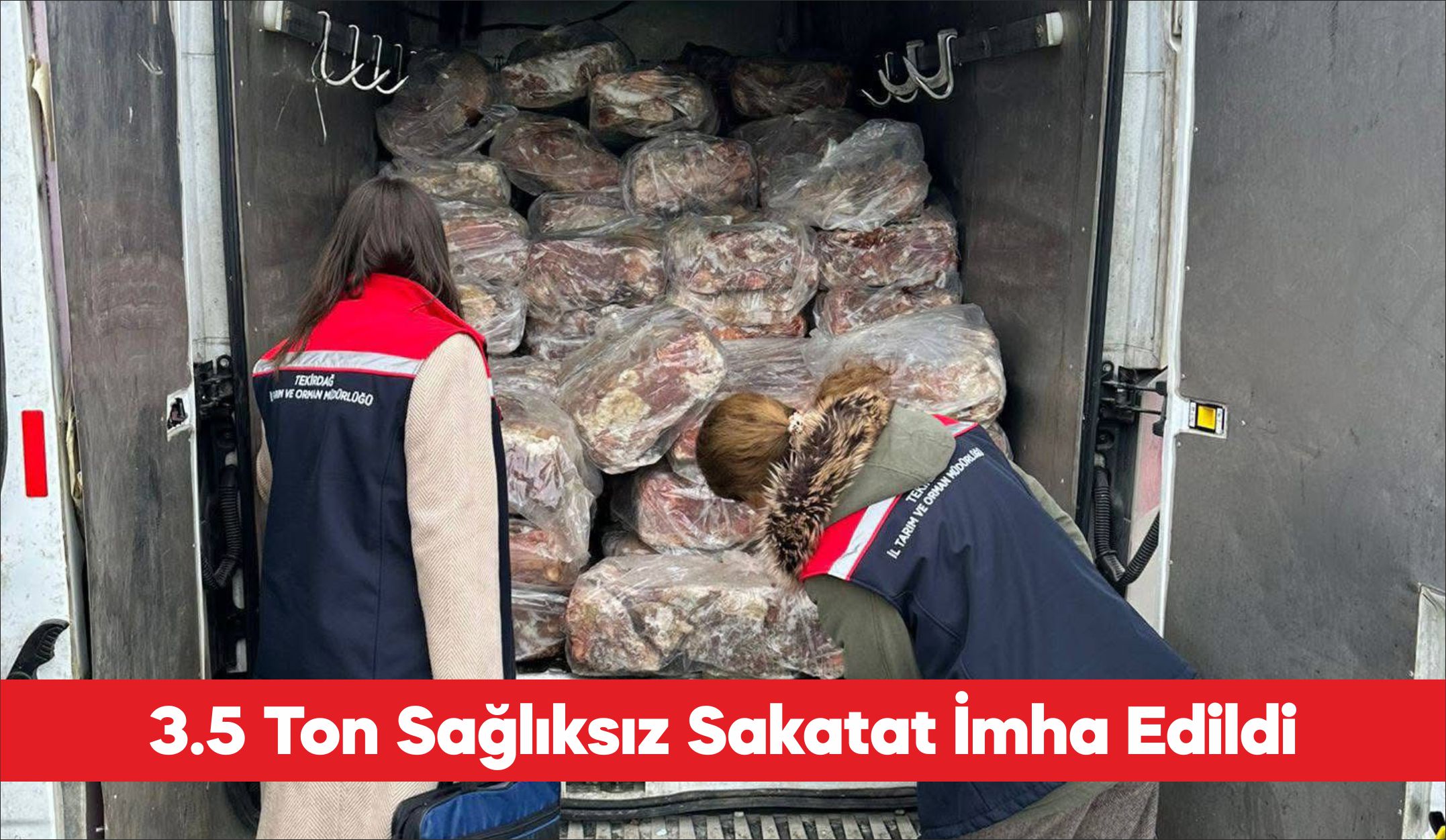 Tekirdağ’ın Ergene ilçesinde sağlık koşullarına uygun olmayan 3 bin 500