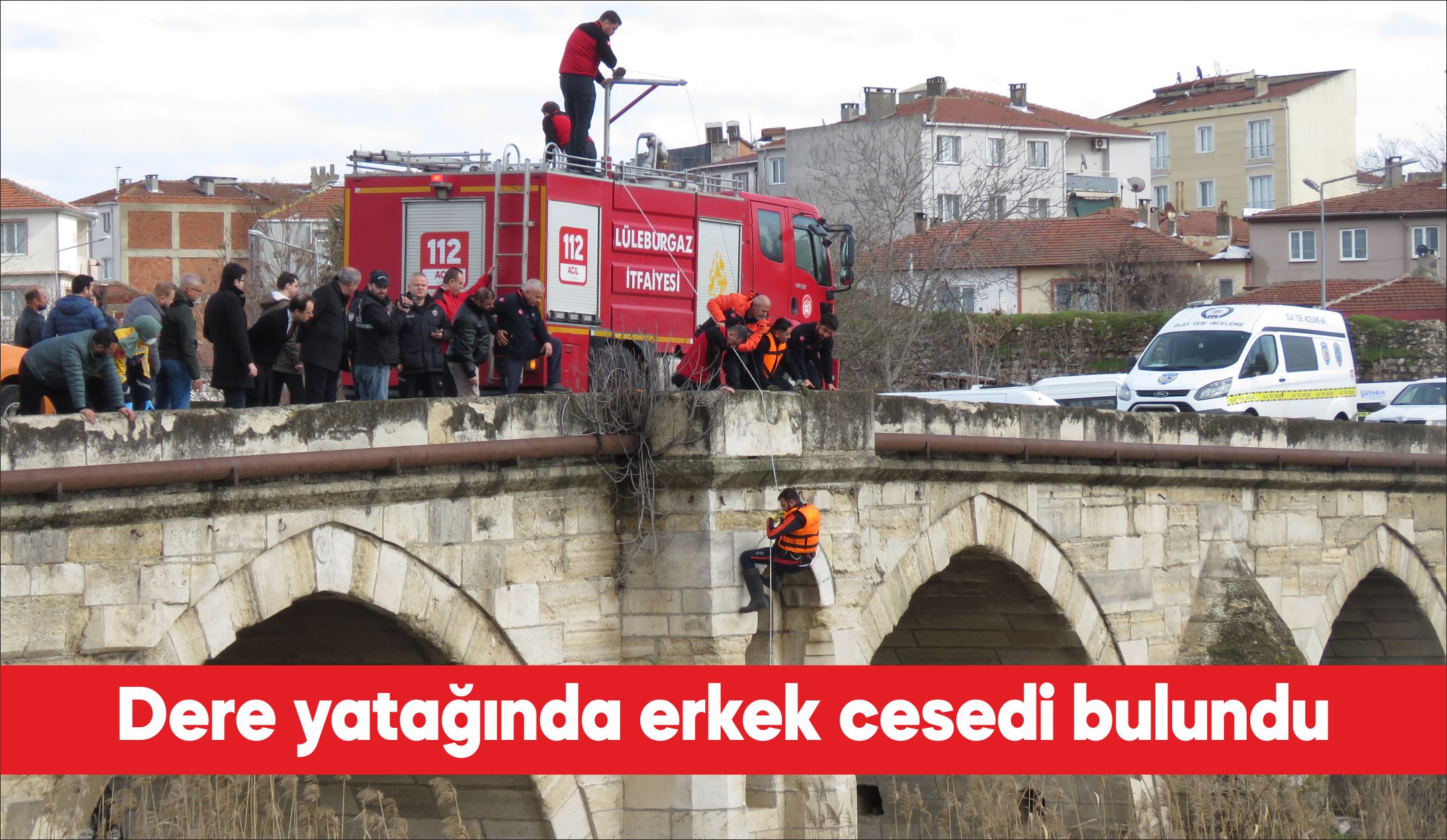 Kırklareli’nin Lüleburgaz ilçesinde dere yatağında erkek cesedi bulundu.Lüleburgaz Deresi taş