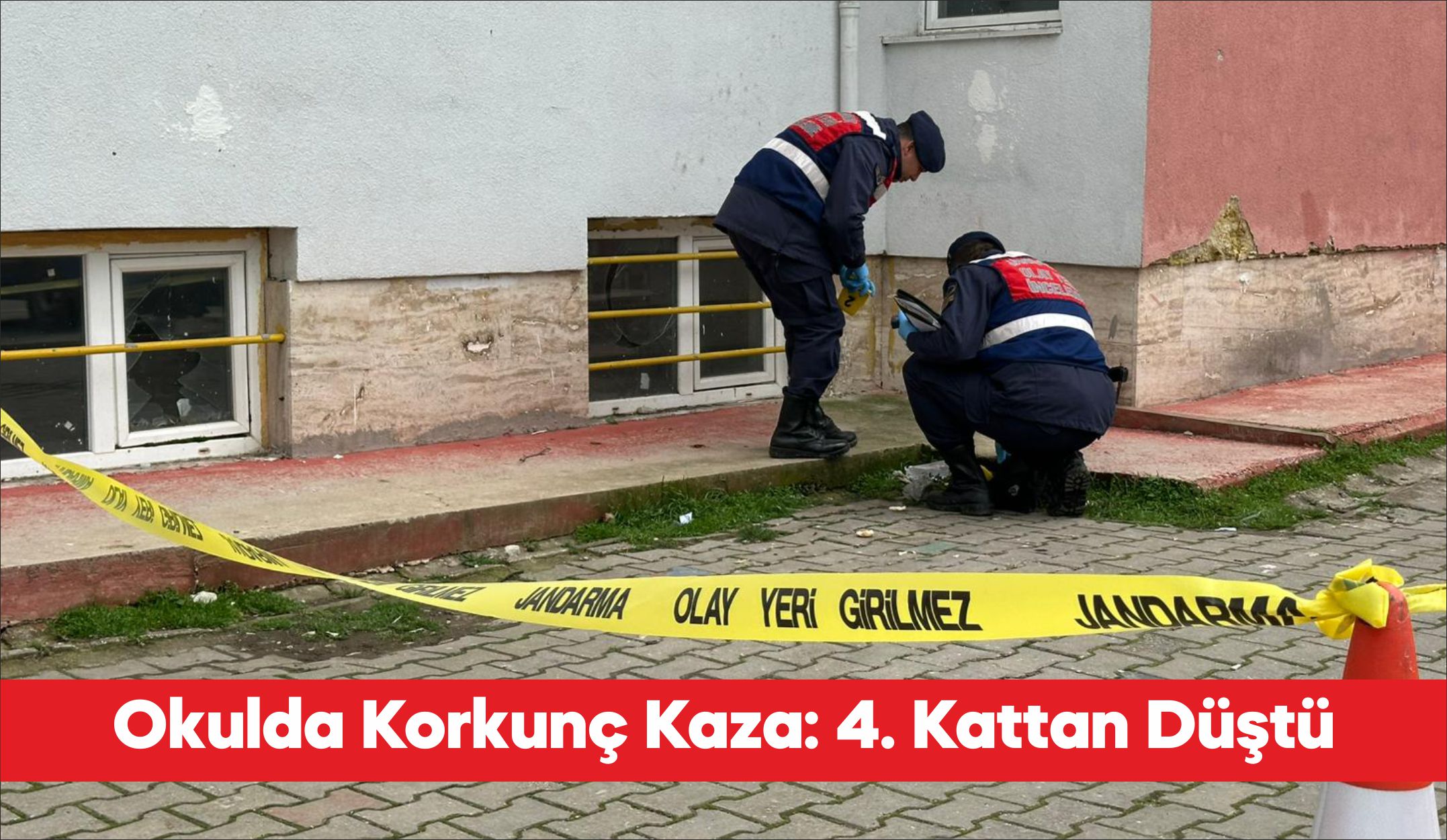 Tekirdağ’ın Çerkezköy ilçesinde okulun 4. katından düşen 8. sınıf öğrencisi
