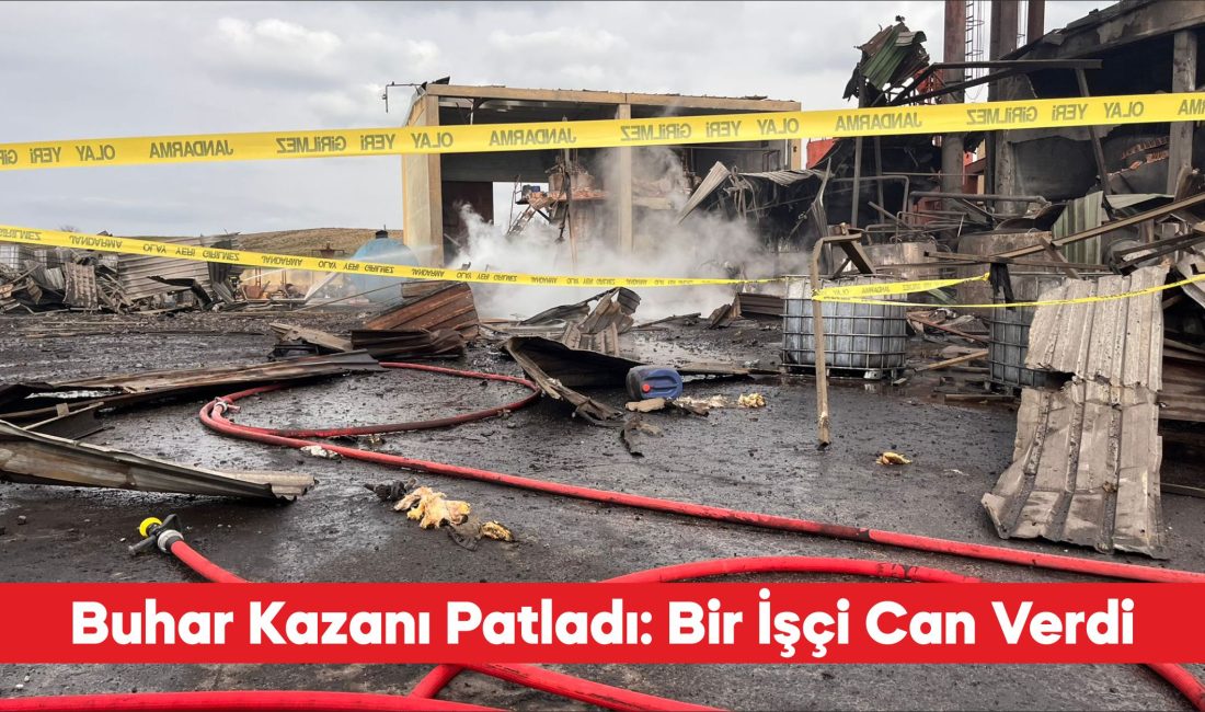 Tekirdağ’ın Hayrabolu ilçesinde yağ fabrikasında buhar kazanının patlaması sonucu 1