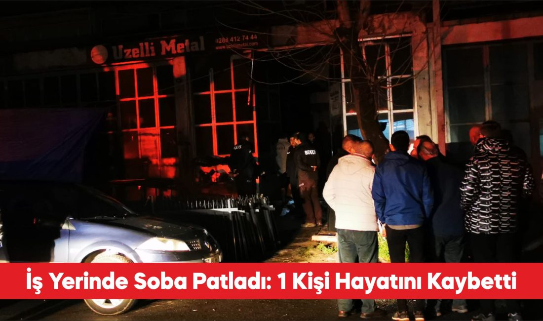 Kırklareli’nin Lüleburgaz ilçesinde bir iş yerinde sobanın patlaması sonucu 1