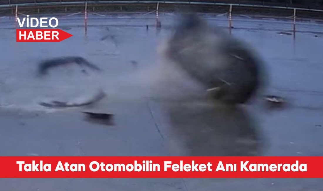 Edirne’de kontrolden çıkan otomobilin takla atması güvenlik kamerasınca kaydedildi. Kapıkule