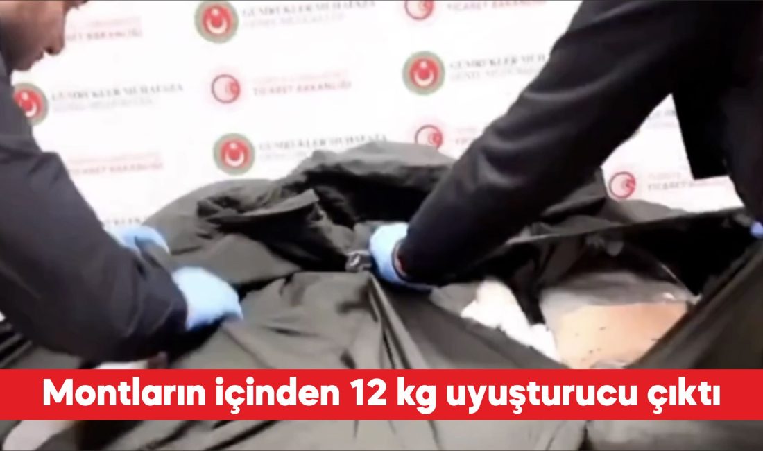 Kapıkule Sınır Kapısı’nda 2 kişinin montunda 12 kilogram uyuşturucu ele