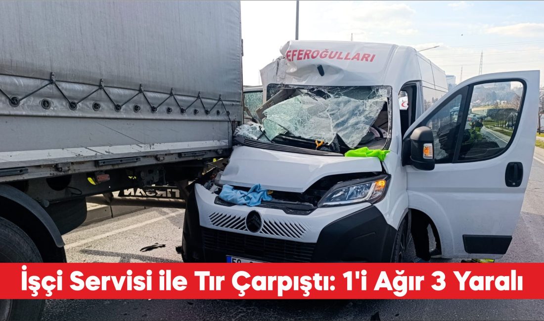 Tekirdağ’ın Çerkezköy ilçesinde, işçi servisiyle tırın çarpışması sonucu 3 kişi