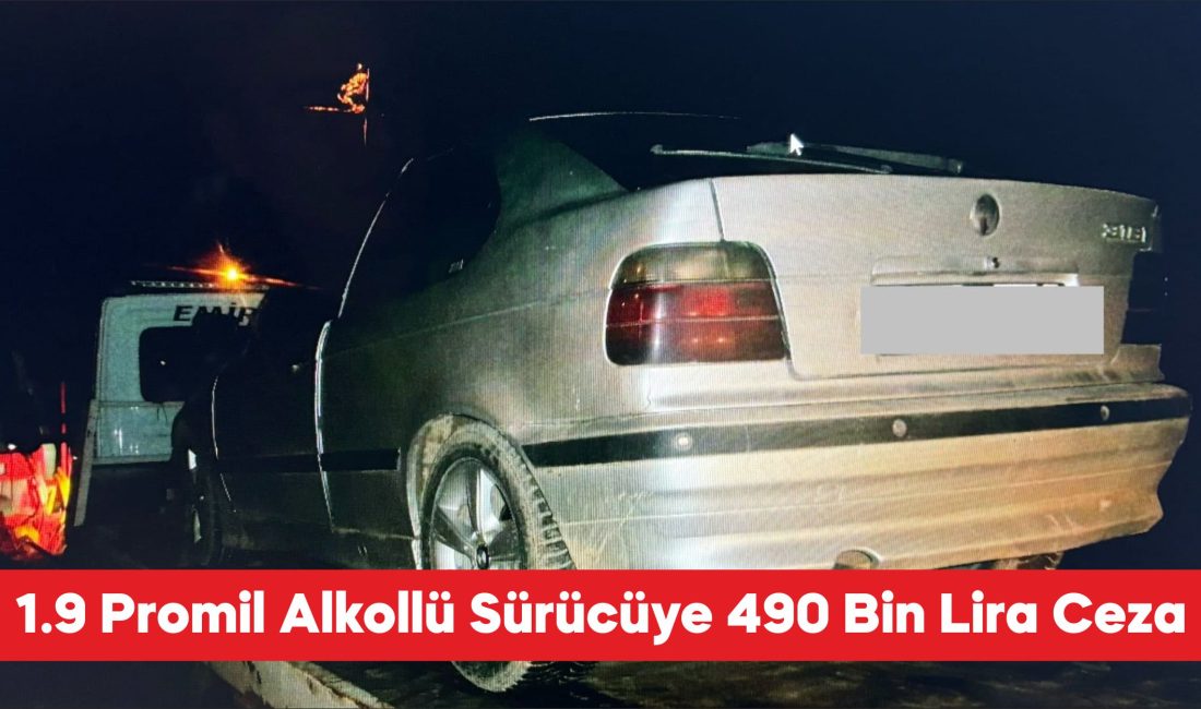 Edirne’nin Uzunköprü ilçesinde polisin “dur” ihtarına uymayarak kaçan alkollü sürücü