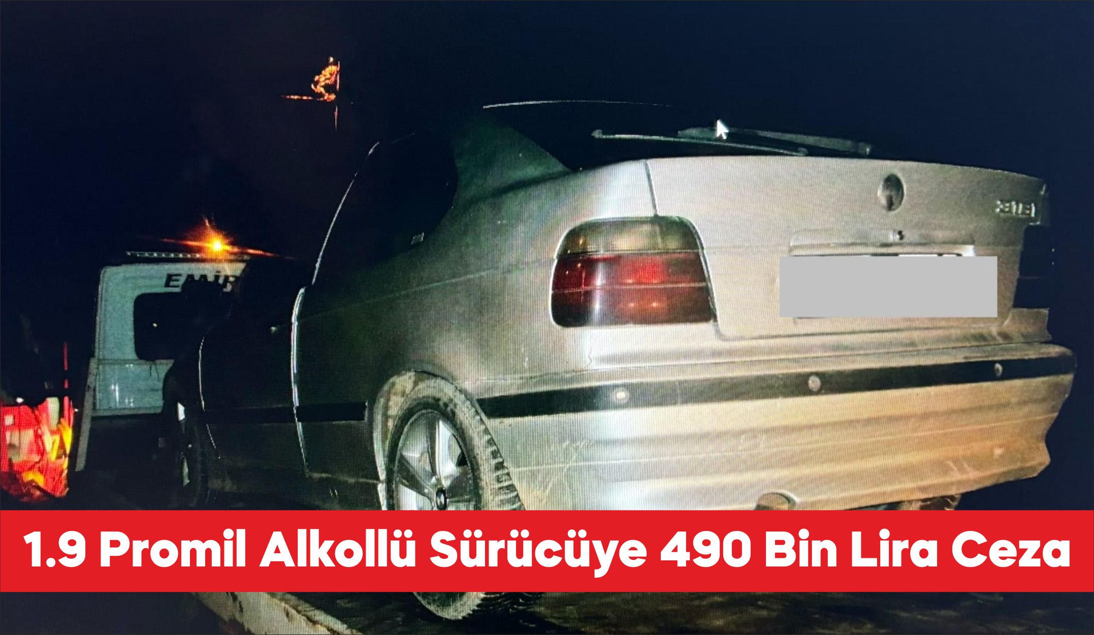 Edirne’nin Uzunköprü ilçesinde polisin “dur” ihtarına uymayarak kaçan alkollü sürücü