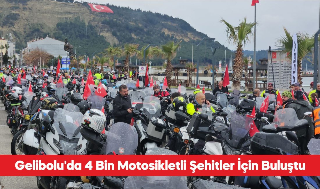 Gelibolu Yarımadası’nda motosiklet tutkunları tarafından Çanakkale şehitlerine saygı sürüşü gerçekleştirildi.