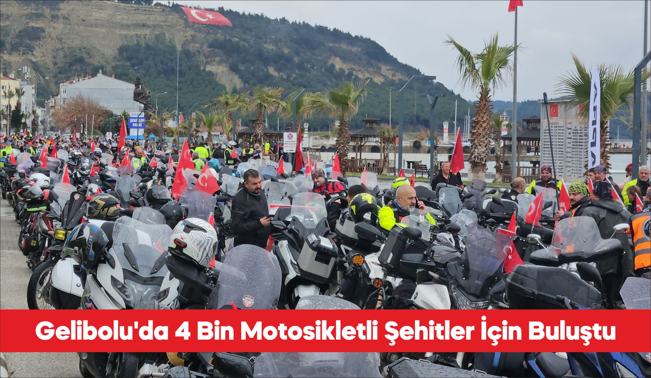 Gelibolu Yarımadası’nda motosiklet tutkunları tarafından Çanakkale şehitlerine saygı sürüşü gerçekleştirildi.