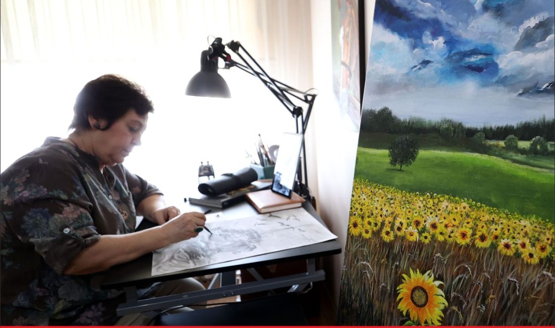 Kırklareli’nde yaşayan 65 yaşındaki İnci Erköy, ortaokul öğretmeninin yönlendirmesiyle başladığı