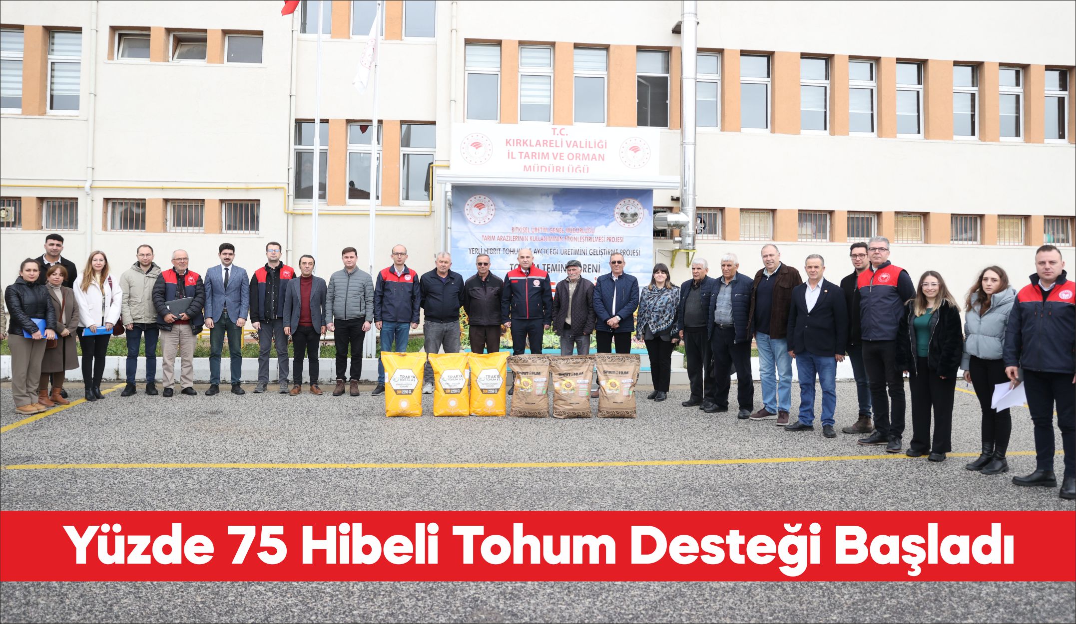 Kırklareli’nde 152 çiftçiye yüzde 75 hibe destekli yerli hibrit ayçiçeği
