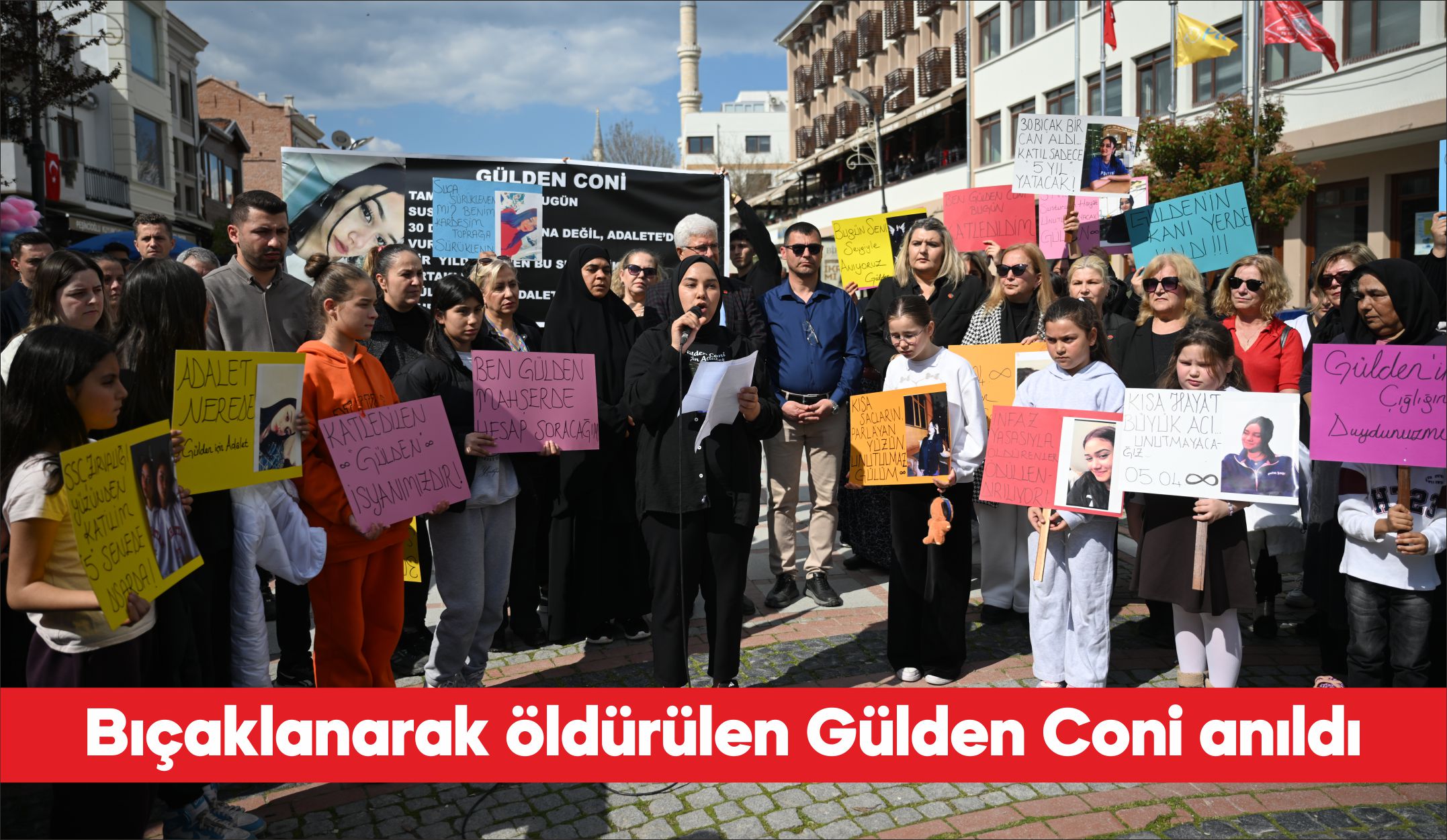 Edirne’de Gülden Coni, bıçaklanarak öldürülüşünün birinci yılında anıldı. Eski Cami