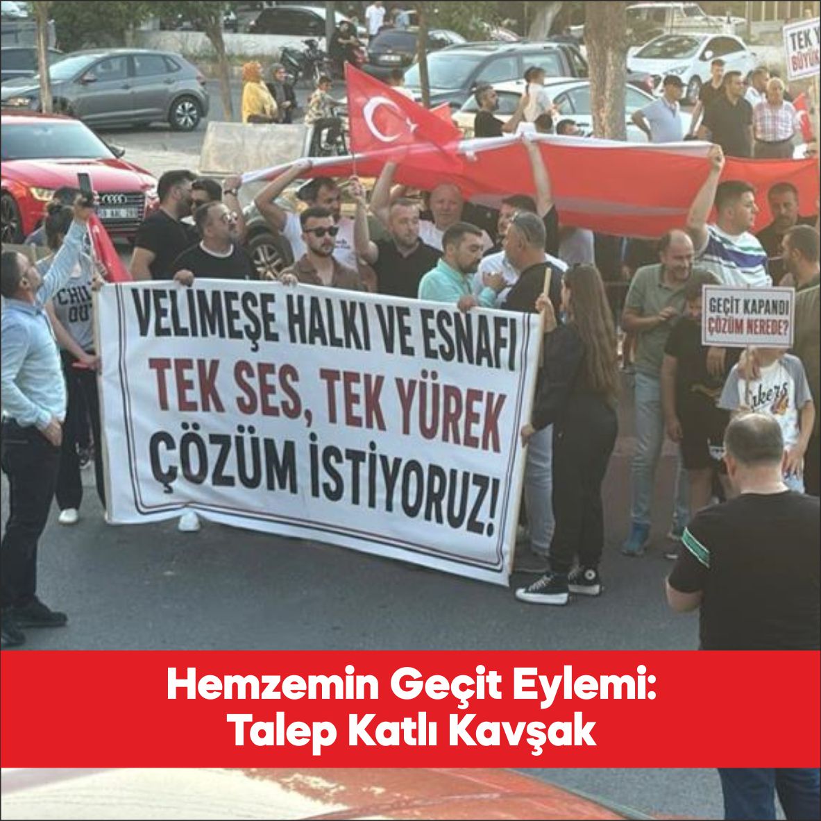 Tekirdağ’ın Ergene ilçesine bağlı Velimeşe Mahallesi’nde hemzemin geçidin yaya ve