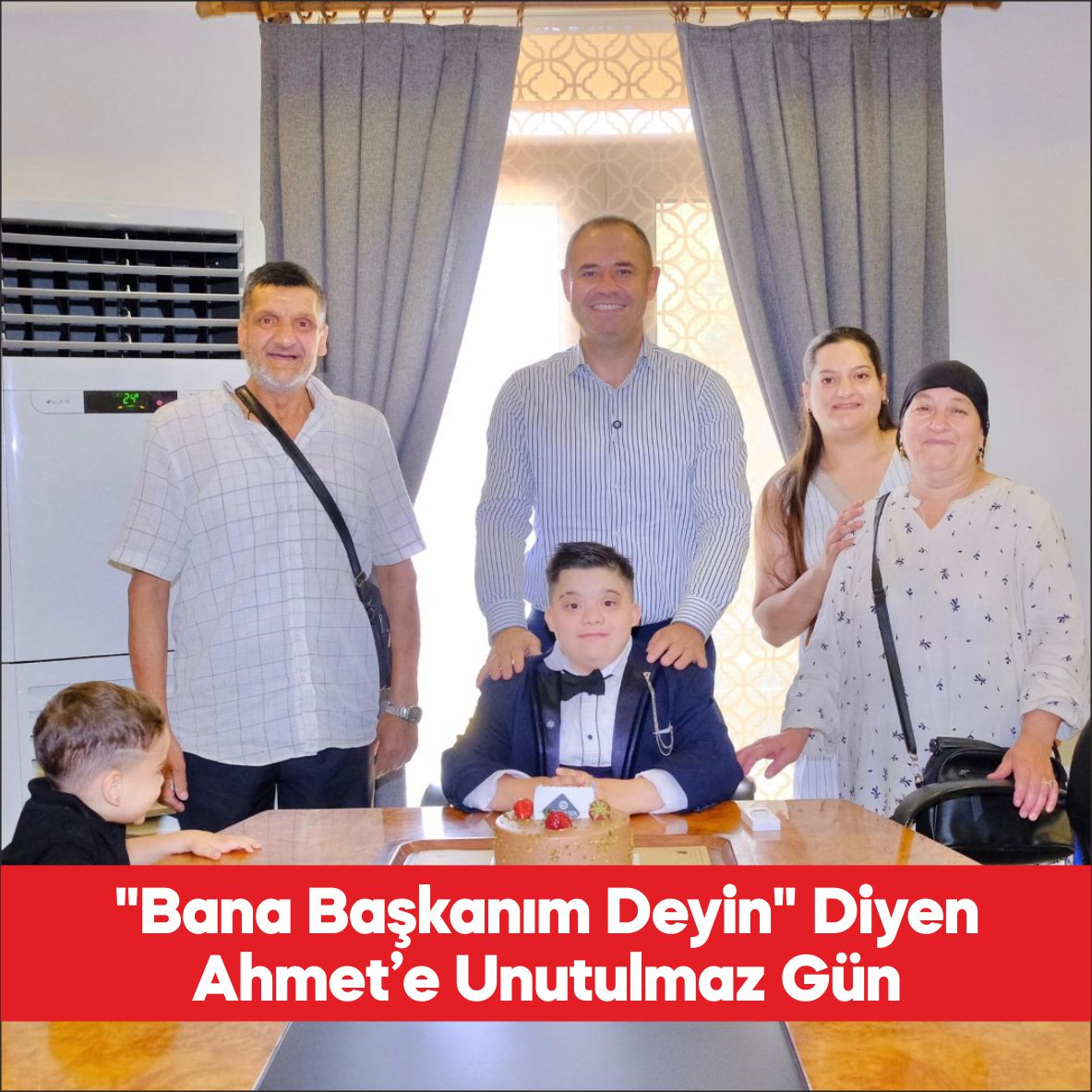 Kırklareli Belediye Başkanı Derya Bulut, 13 yaşındaki down sendromlu “Başkan”