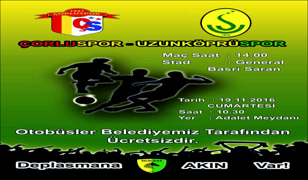 Uzunköprüspor Cumartesi günü Çorlu deplasmanında İlçemizi Bölgesel Amatör Ligde temsil eden ligde 7 maç sonunda