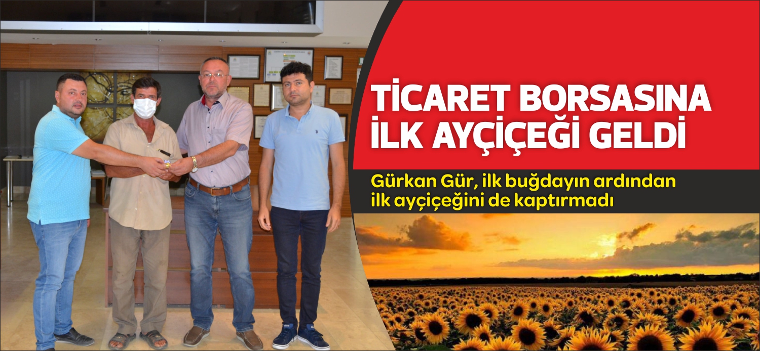 2021 hasat sezonunun ilk ayçiçeği ürünü 09 Ağustos pazartesi günü