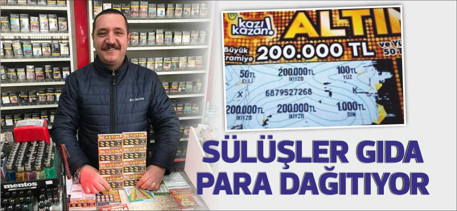 Uzunköprülü talihliye Sülüşler Gıda’dan aldığı 5 TL’lik kazı kazan oyunundan