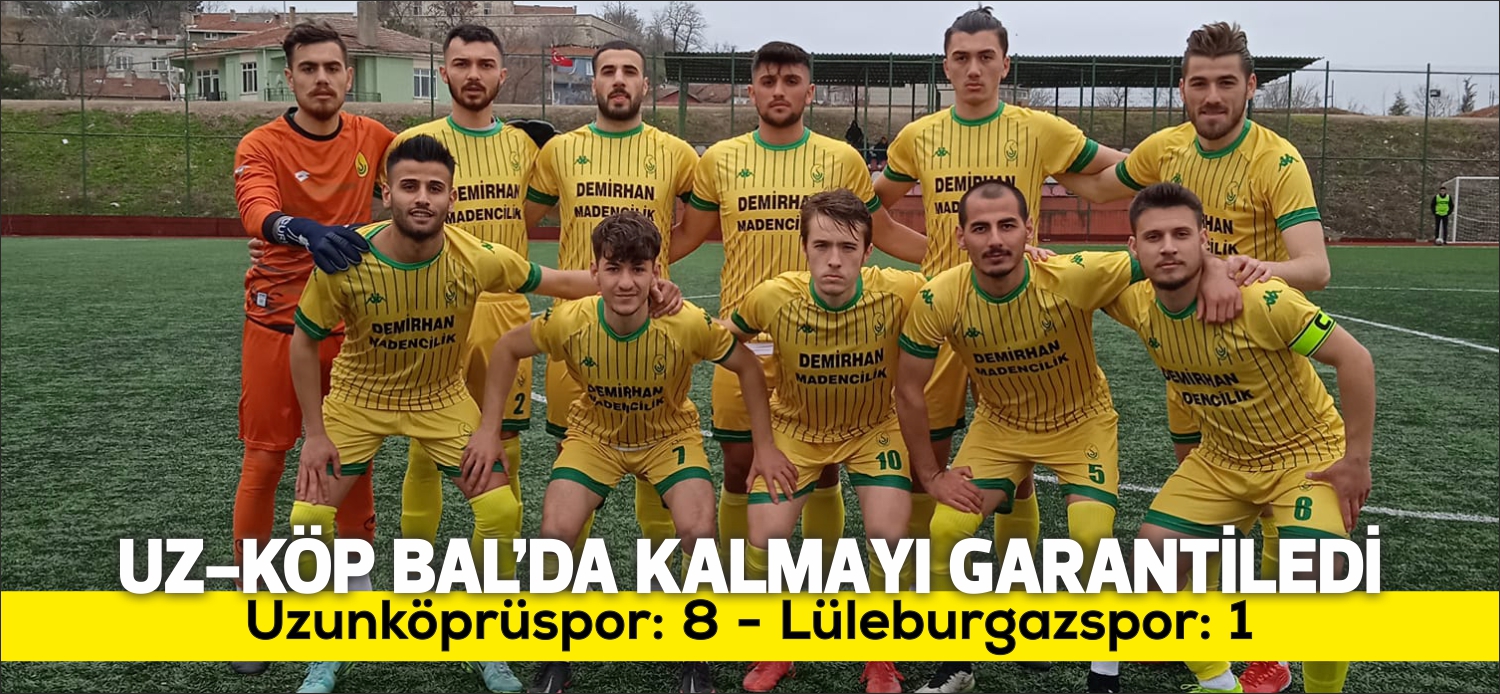 İlçemizi Bölgesel Amatör Ligde başarı ile temsil eden Uzunköprüspor, 13.