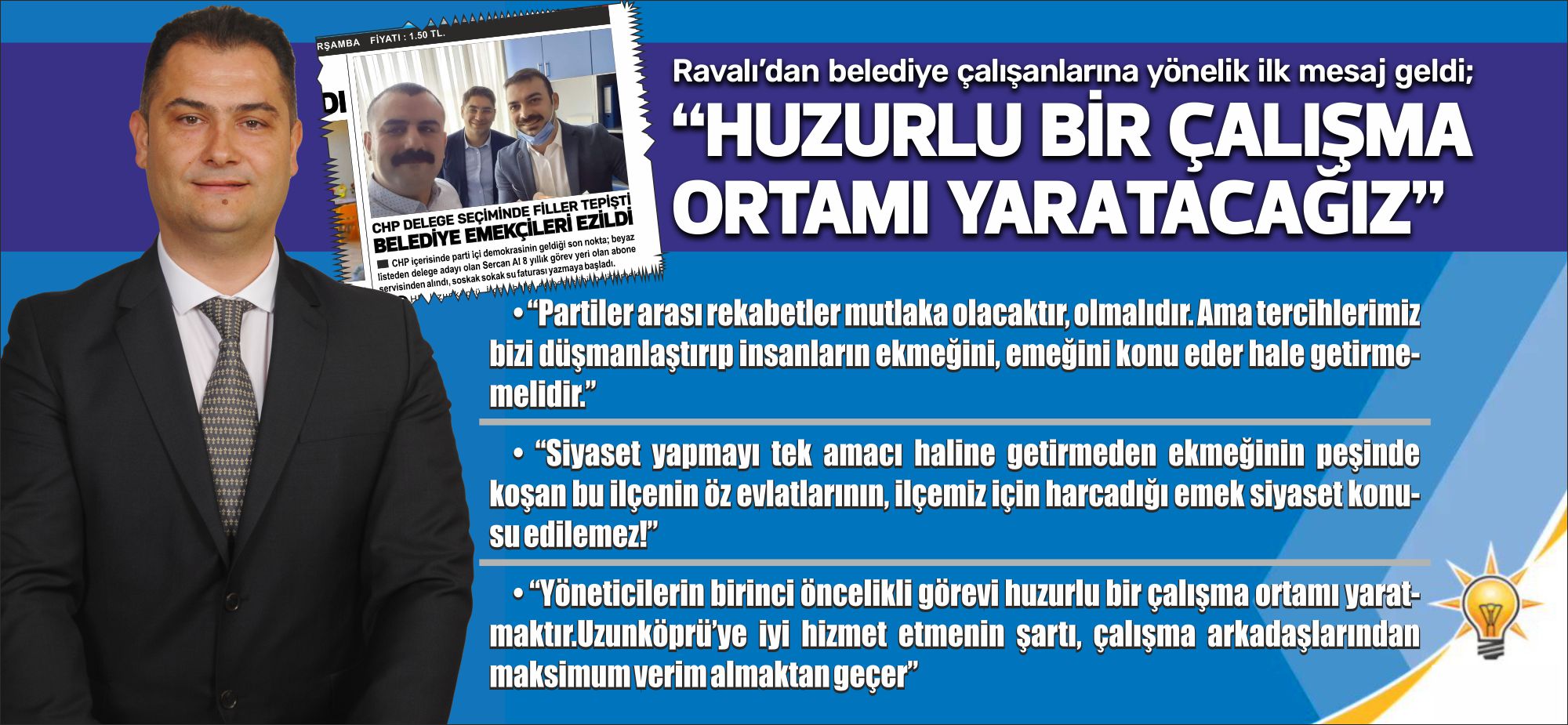 “Partiler arası rekabetler mutlaka olacaktır, olmalıdır. Ama tercihlerimiz bizi düşmanlaştırıp