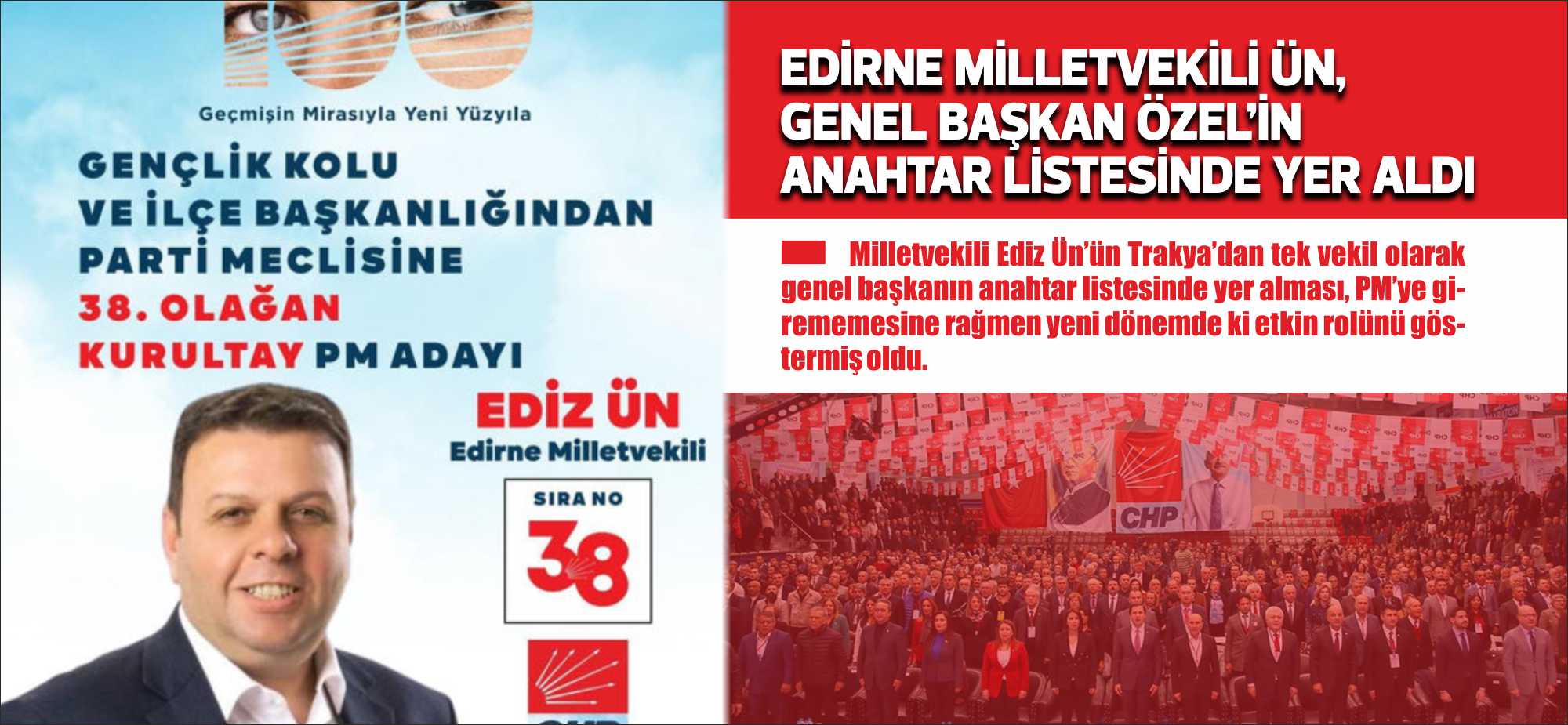 Cumhuriyet Halk Partisi’nin (CHP) 38’inci Olağan Kurultayı’nda Parti Meclisi (PM)