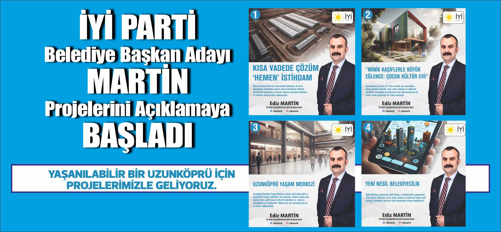 Tüm Türkiye’de olduğu gibi ilçemiz Uzunköprü’de de yerel seçim atmosferinin