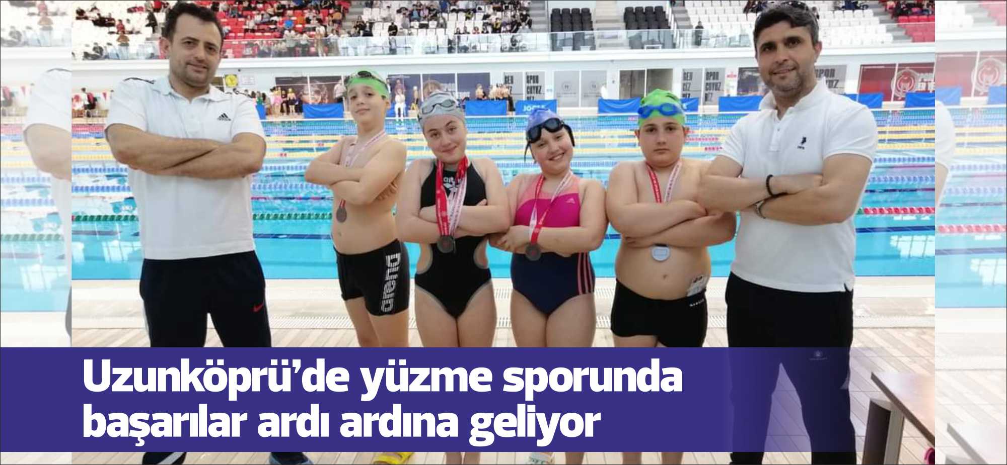 Uzunköprü’de TEV Orhan Çetin Yüzme Havuzunun hizmete girmesiyle ilgi odağı