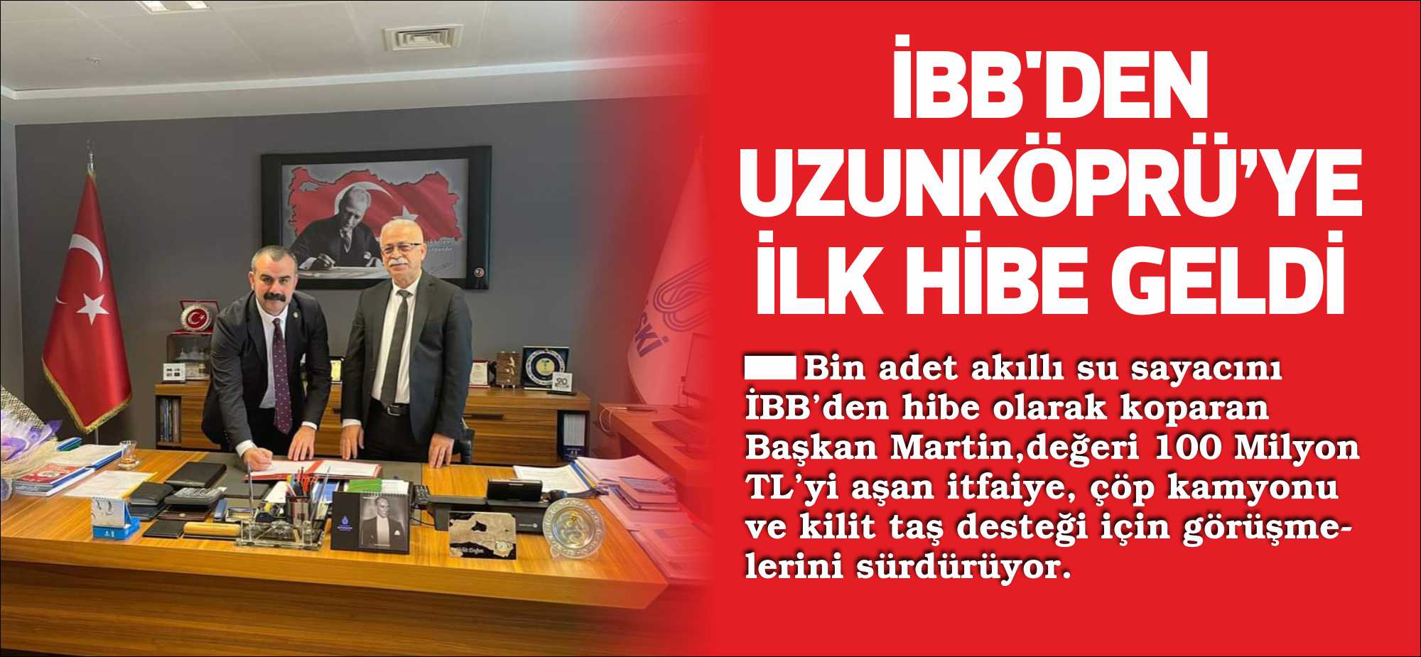 Bin adet akıllı su sayacını İBB’den hibe olarak koparan Başkan