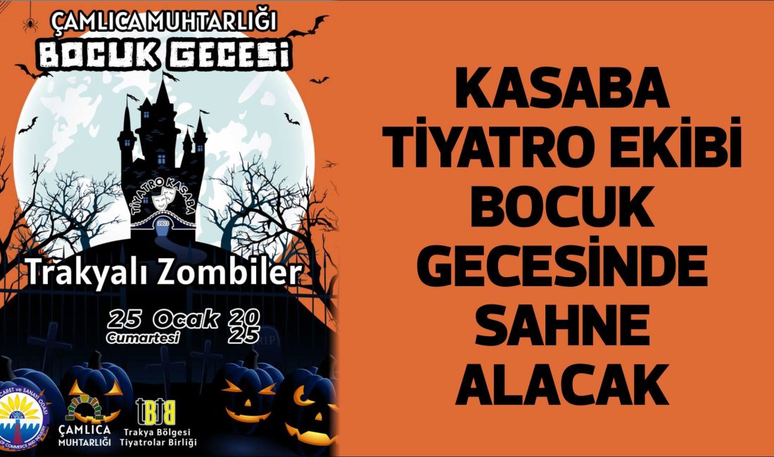 KASABA TİYATRO EKİBİ BOCUK GECESİNDE SAHNE ALACAK Trakya Bölgesi ve Balkanlar Tiyatrolar Birliğinin kurucu üyeleri arasında yer