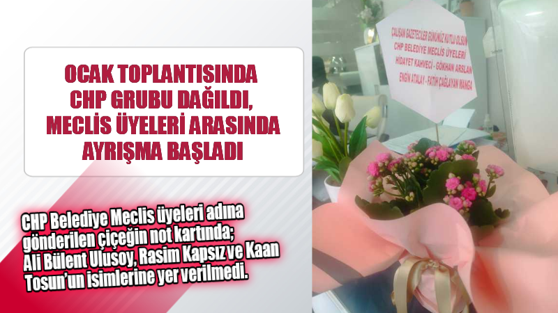 Yerel basın mensuplarına CHP Belediye Meclis Üyeleri adına gönderilen tebrik