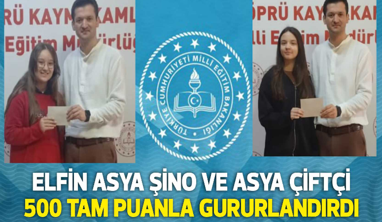 Uzunköprü Gazi Turhan Bey Ortaokulu öğrencisi Elfin Asya Şino ve