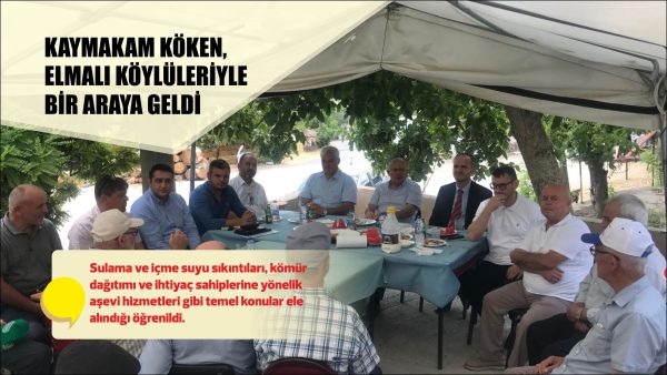 Uzunköprü Kaymakamı Muammer Köken, ilçe müdürleriyle birlikte Elmalı Köyü’ne bir