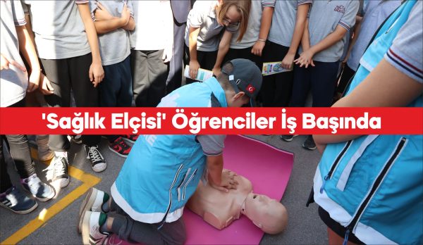 Edirne'de "sağlık elçisi" ilkokul öğrencileri, arkadaşlarına kalp masajını ve Heimlich