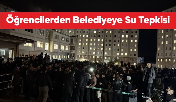 Edirne'de öğrenci yurdunda "su kesintisi" protestosu