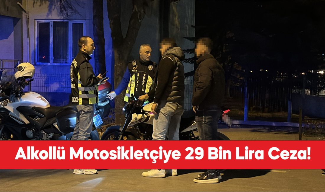 Dron destekli gerçekleştirilen denetimde trafik kurallarını ihlal eden sürücüler sivil