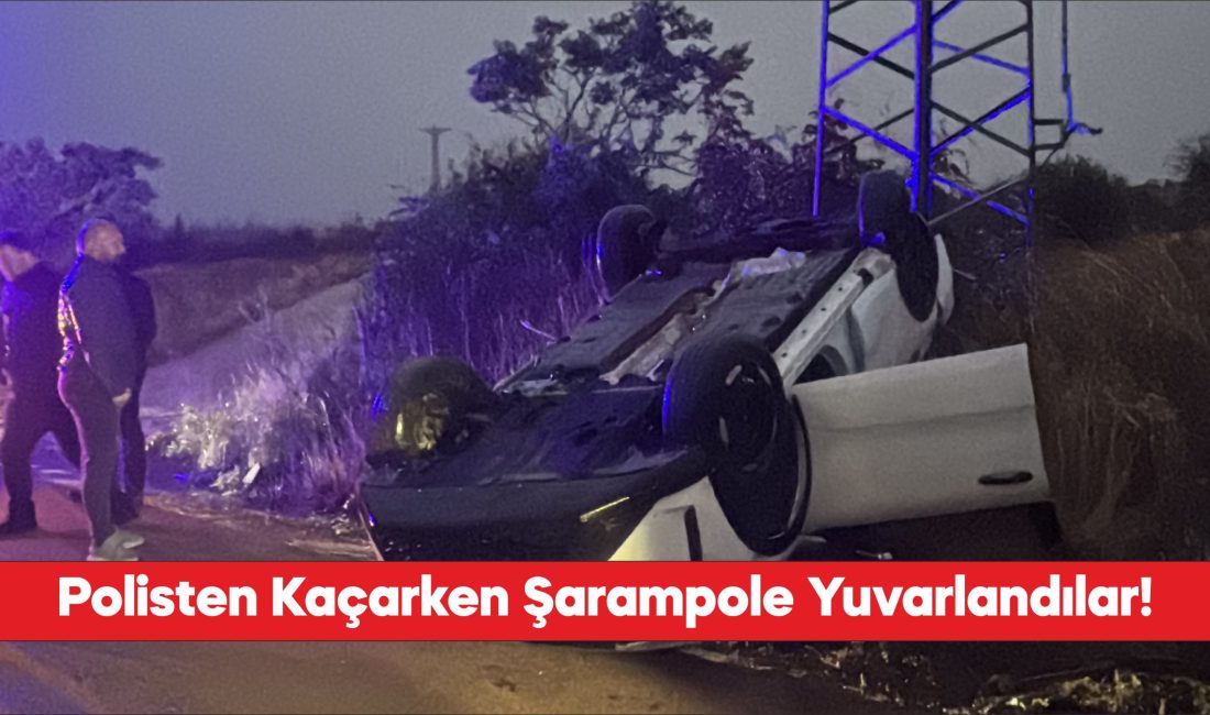 Kırklareli’nde polisten kaçarken şarampole devrilen otomobildeki 1 kişi yaralandı