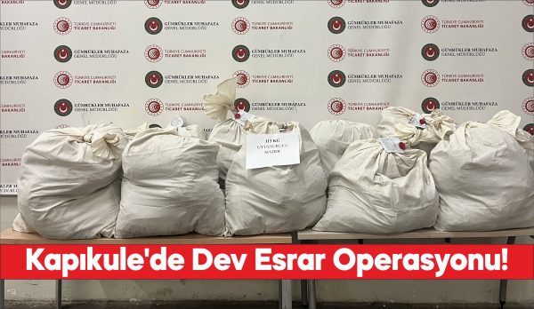Kapıkule'de tır dorsesine gizlenmiş 113 kilo 664 gram esrar ele