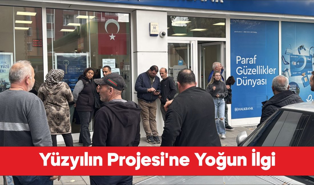 Trakya'da Yüzyılın Konut Projesi için bankadan başvuruyu tercih eden vatandaşlar