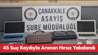 Çanakkale'de 45 suç kaydı bulunan zanlı tutuklandı