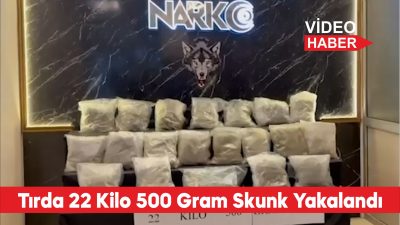 Edirne’de Hamzabeyli Sınır Kapısı’ndan giriş yapan bir tırda 22 kilo