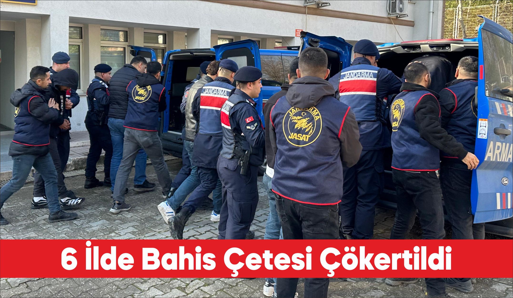 Edirne merkezli 6 ilde düzenlenen yasa dışı bahis operasyonunda gözaltına