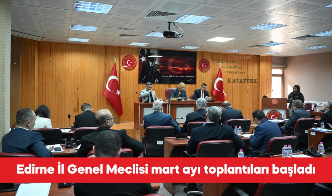 Edirne İl Genel Meclisi mart ayı toplantıları Çiğdem Gegeoğlu başkanlığında