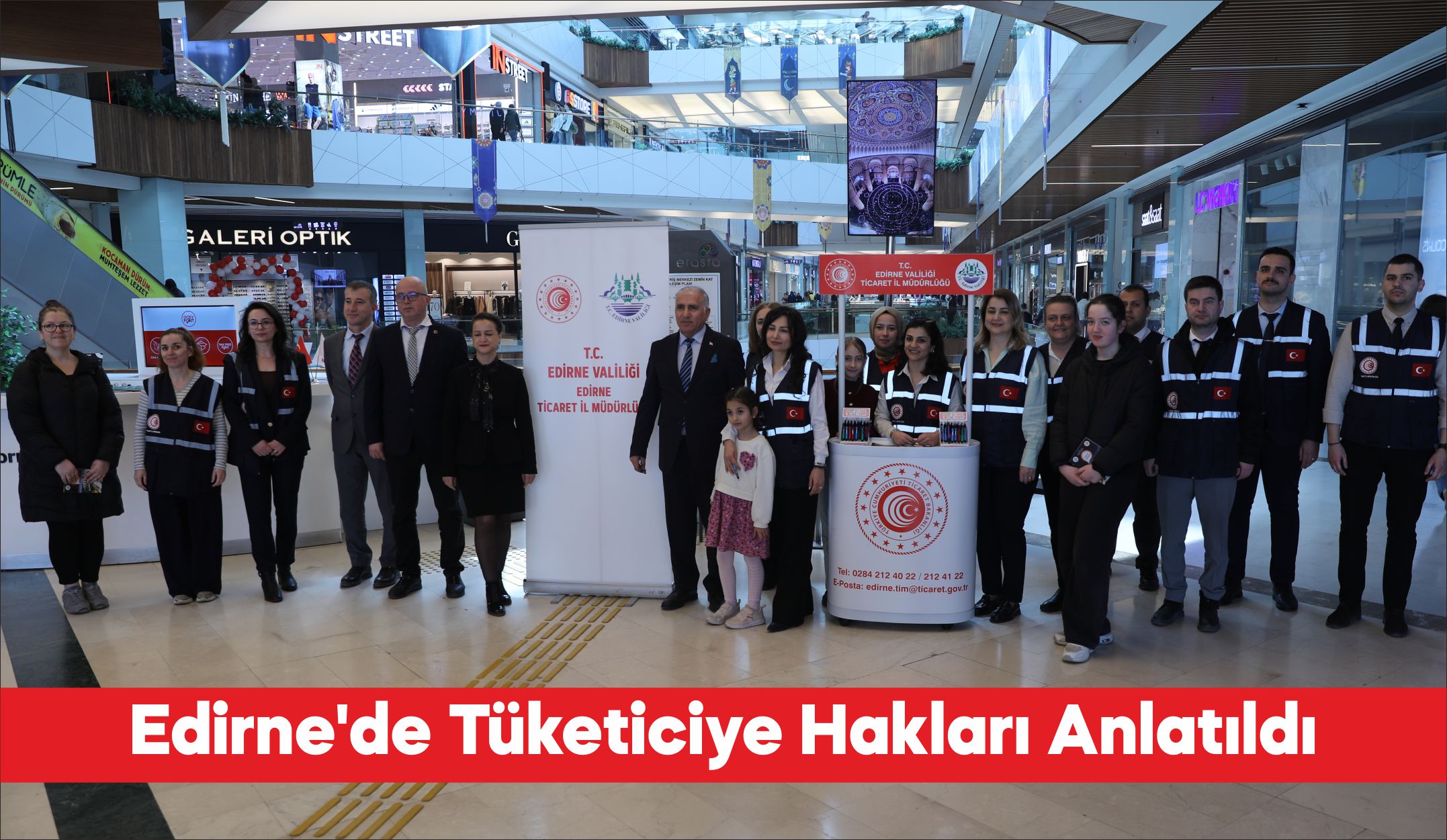 Edirne’de 15 Mart Dünya Tüketici Hakları Günü dolayısıyla vatandaşlara yönelik
